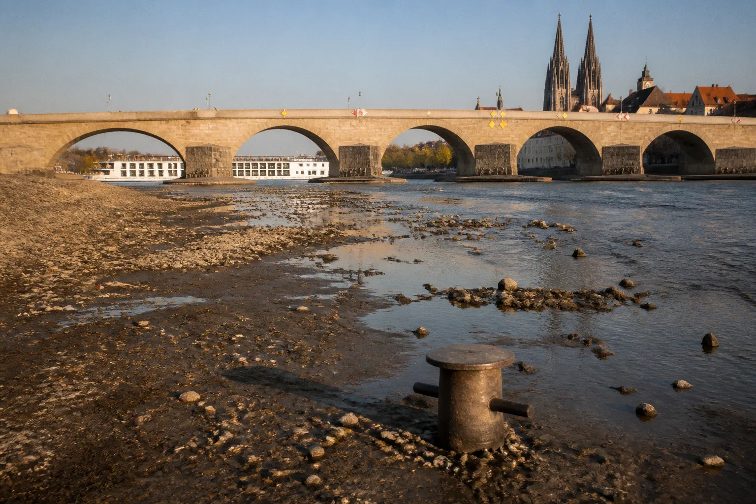 Niedrigwasser auf Rhein und Donau: Wenn die Flusskreuzfahrt zur Busreise wird