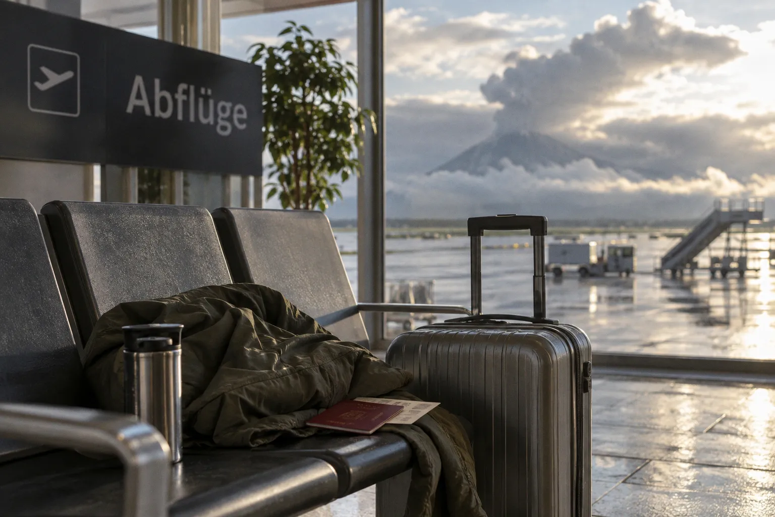 Vulkanausbruch und Flugchaos: Warum Reisende am Terminal plötzlich die Ruhe bewahren