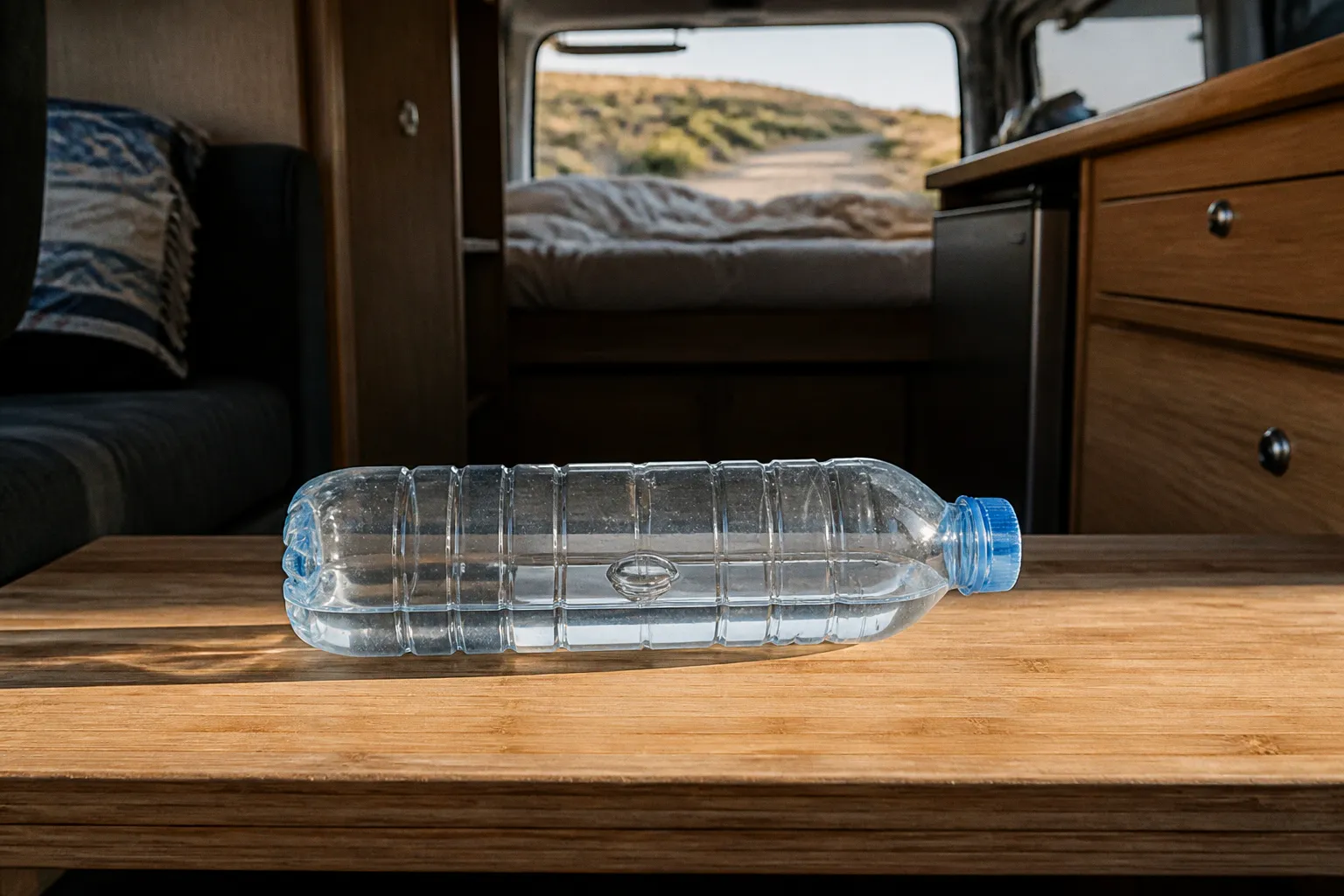 Wohnmobil ausrichten: Der Trick mit der Wasserflasche